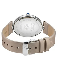 GV2 by Gevril Women's Piazza Navona Swiss Quartz Italian Leather Strap Diamond Watch