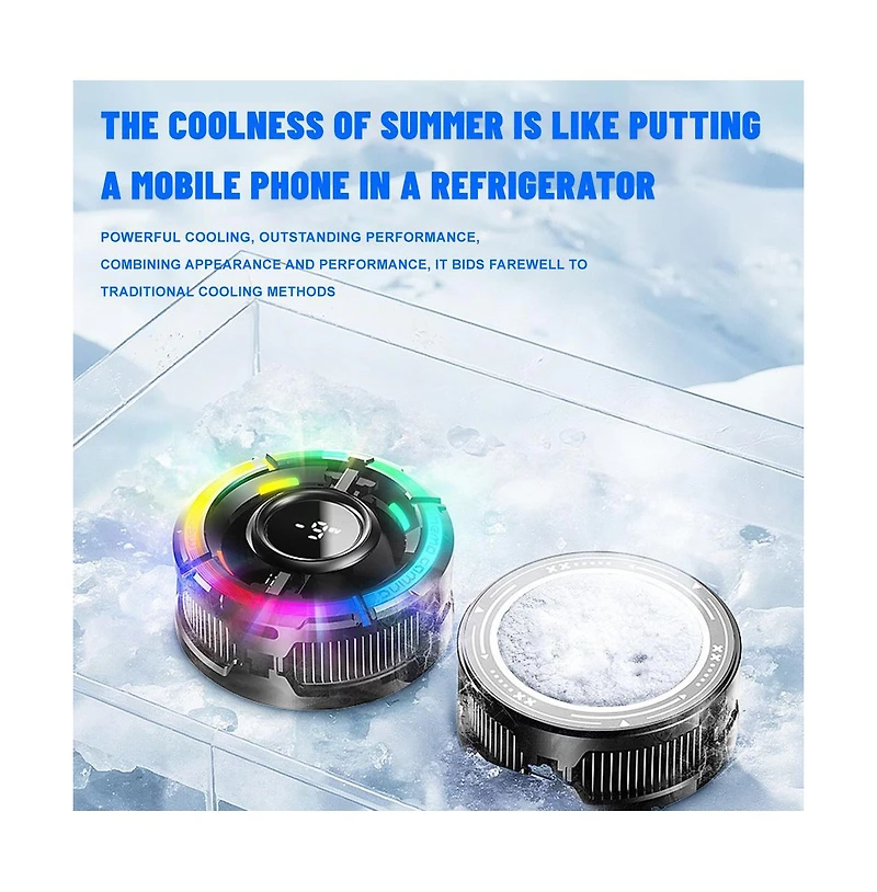 Artudatech 15W MagSafe Ai Mode Phone Cooler, Compatible with Various Mobile Phones