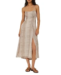 Reiss Women's Snake-Print Cut-Out-Back Midi Dress
