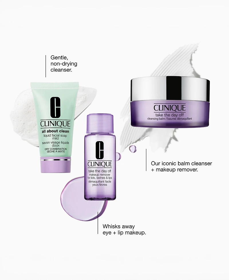 Clinique 3-Piece The Cleansing Edit Trio Gift Set