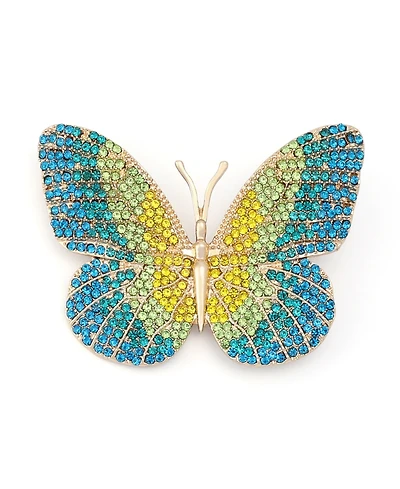 Betsey Johnson Faux-Stone Pave Butterfly Brooch