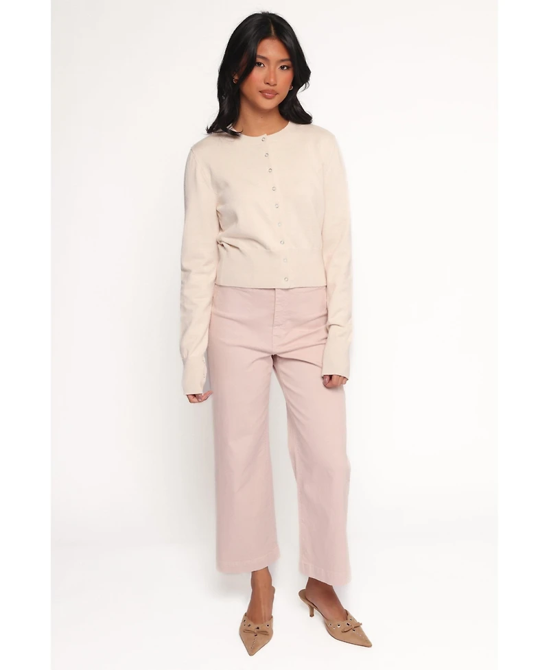 Petal and Pup Women's Elita Fitted Button-Front Viscose-Blend Cardigan