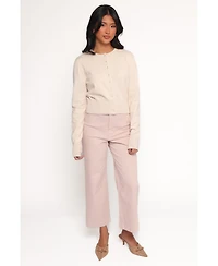 Petal and Pup Women's Elita Fitted Button-Front Viscose-Blend Cardigan