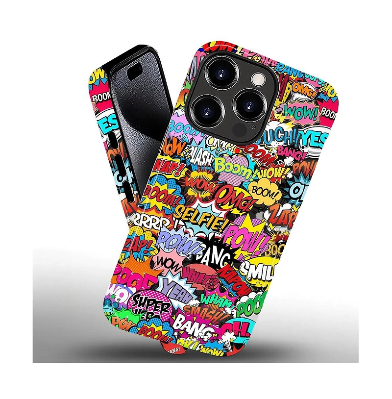 Lisen Comic Boom 2-Layer Anti-Slip Grip Phone Case Compatible with Apple iPhone 14 Pro Max