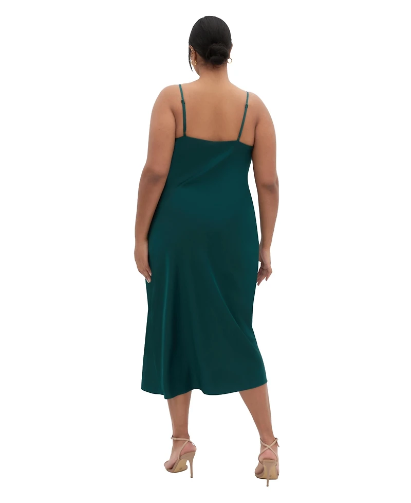 City Chic Plus Adelina Twist Slip Dress