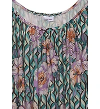 Lascana Women's Floral-Print Scoop Neck Dolman-Sleeve Sundress