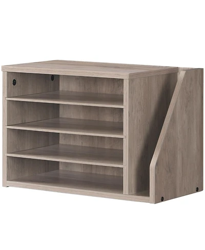 Danrong Rustic Brown Adjustable Shelf Mail and Document Organizer for Office Home