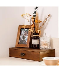 Danrong Solid Wood Desktop Drawer Organizer Multi Purpose Office Storage Box