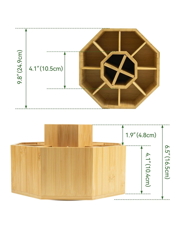 Danrong 360 Degree Rotating Desktop Organizer Pen Holder Storage