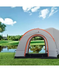 ECHTPeak Suv Camping Tent, 8'-8' Suv Tent Attachment for Camping, with Rain Layer and Carry Bag, PU2000mm Double Layer Truck Tent, for 6-8 Person