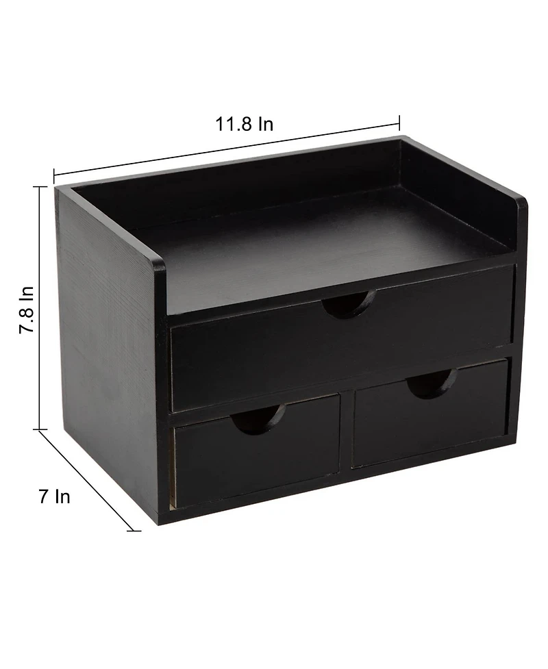Danrong Desk Organizer 3 Drawers Tabletop Storage Cabinet Office Home Organization