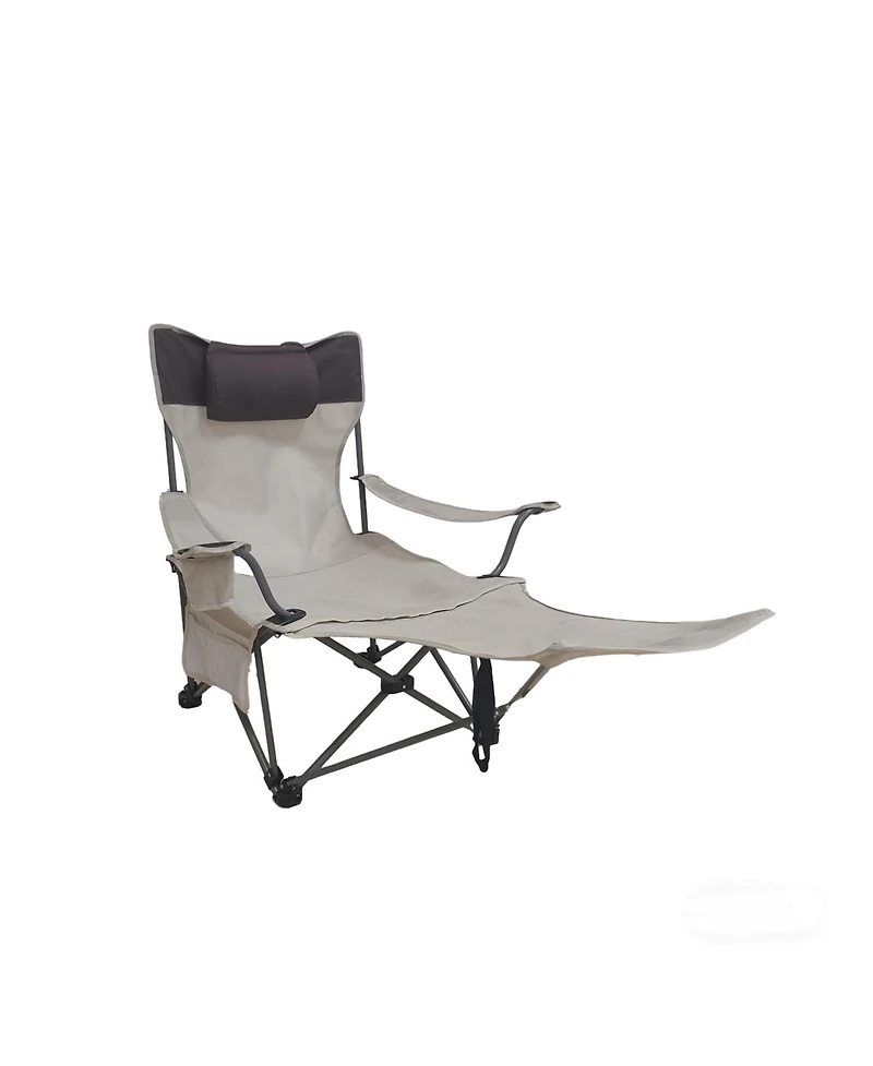 ECHTPeak Outdoor Camping Chairs Folding/Portable/Adjustable Reclining Chair(Three-Level Adjustment), Side Pockets and Cup Holder,Carry Bag