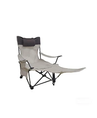 ECHTPeak Outdoor Camping Chairs Folding/Portable/Adjustable Reclining Chair(Three-Level Adjustment), Side Pockets and Cup Holder,Carry Bag