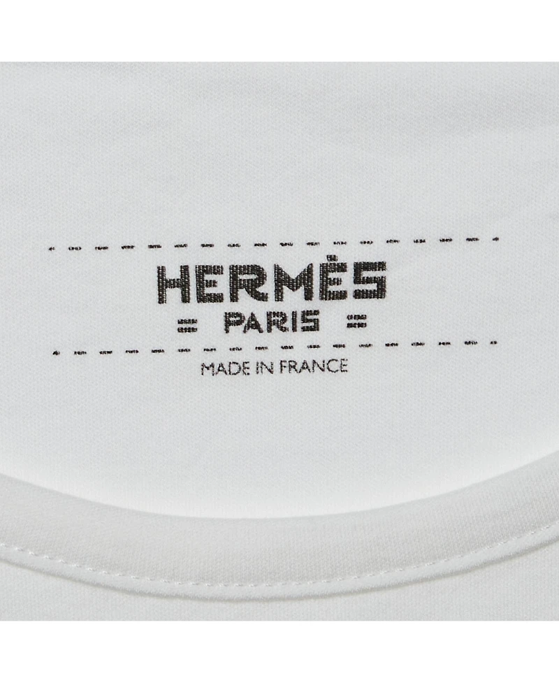Pre-Owned Hermes Women's Grand Manandegravege Print Cotton Knit Crewneck T-Shirt