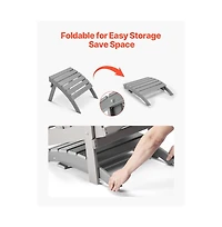 Slickblue Adirondack Chair Footrest Ottoman for Pool, Porch and Backyard