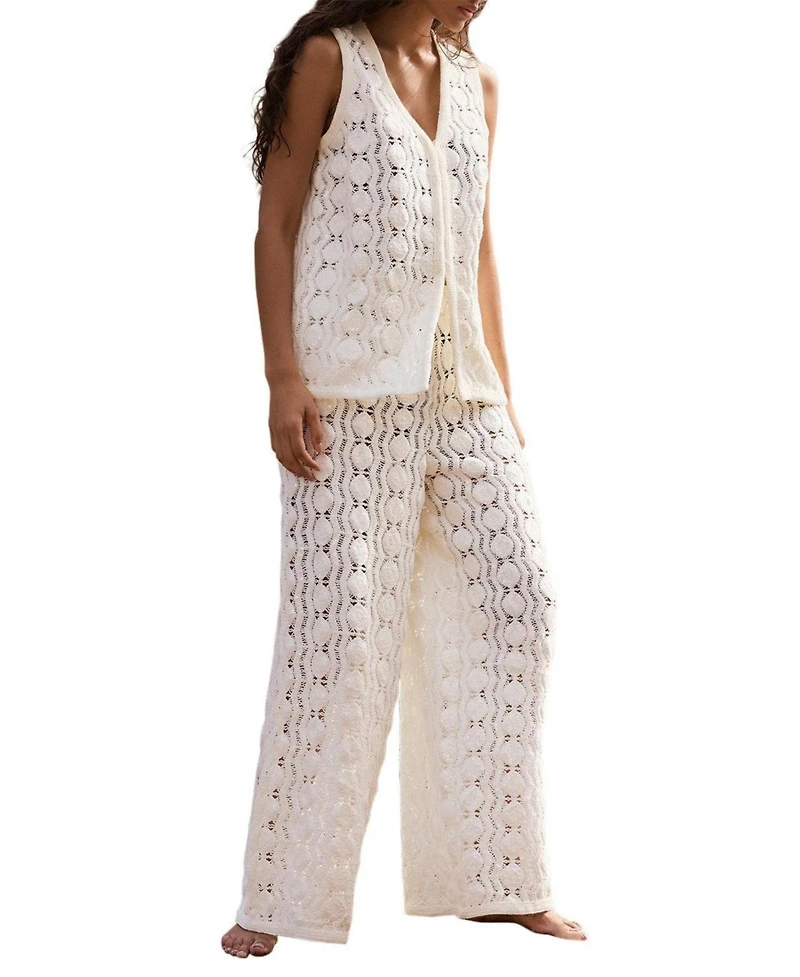 Mint Velvet Women's Crochet-Sequin V-Neck Vest
