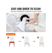 Slickblue 12 Pack Spandex Folding Chair Covers for Wedding Events