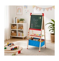 Sugift Kids' Foldable Double-Sided Height-Adjustable Easel