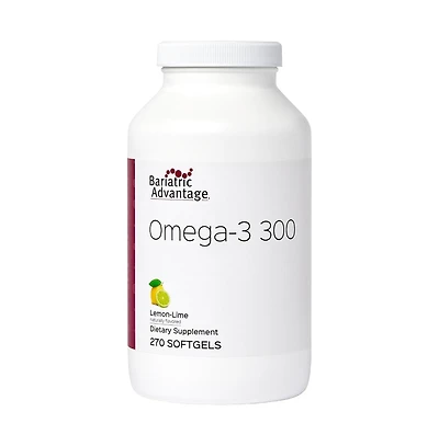 Bariatric Advantage Omega-3 300 Epa and Dha Fish Oil Softgels Concentrated Source of Fatty Acids from Cold Water 270 Count