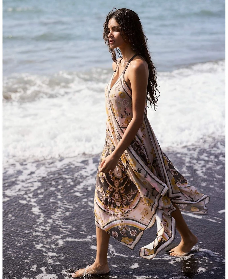 Mint Velvet Women's Desert Bloom Handkerchief Maxi Dress