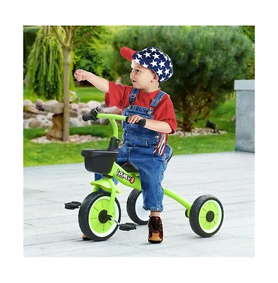 Sevorley 3-Wheel Tricycle with Adjustable Seat, Safety Belt, Ages 2-5 Years