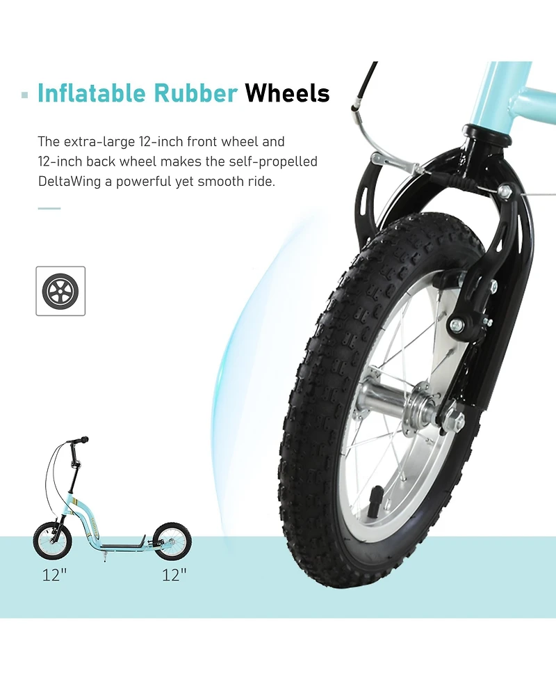 Sevorley Kids Kick Scooter with Adjustable Handlebar, Non-Slip Deck and All-Terrain Tires, Ages 3+