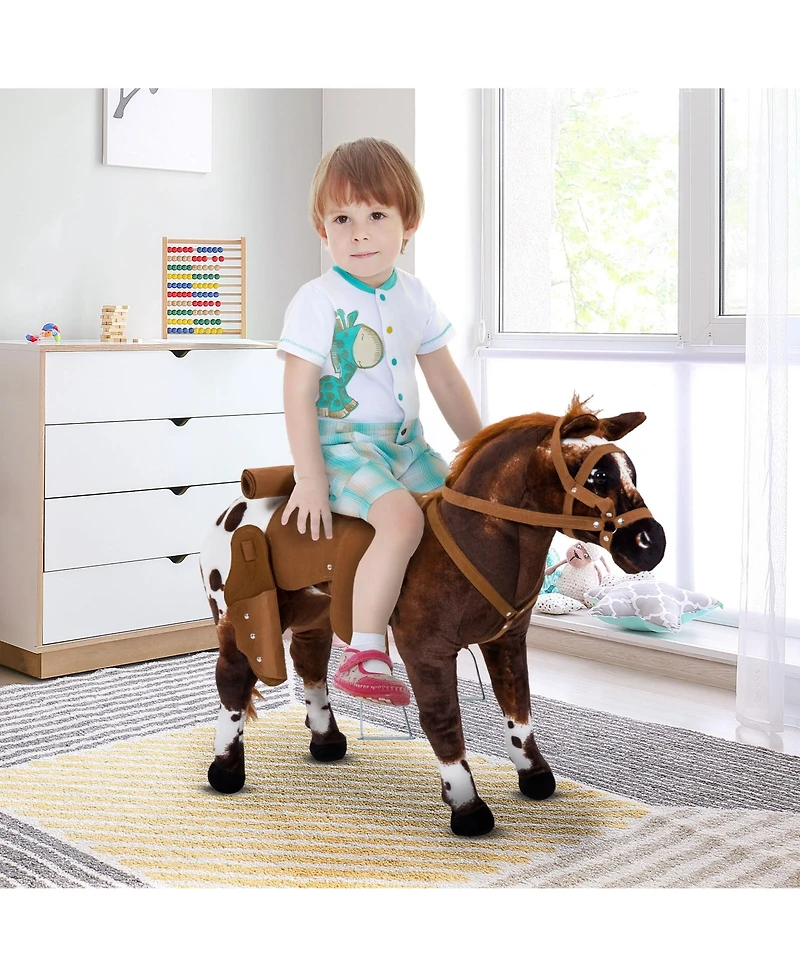 Sevorley Ride-On Horse with Kid-Friendly Controls and Durable Wheels, Ages 3+