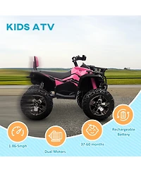 Sevorley 12V Kids Electric Ride-On Car with Led Lights and Music, Ages 3-5 Years