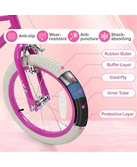 Hongge 18-Inch Kids' Bike with Training Wheels and Dual Brakes, Ages 4-8