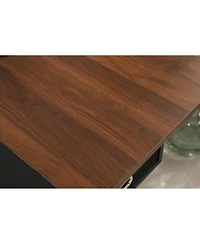 Streamdale Furniture 63" Modern Computer Desk with 2 Drawers and Metal Frame