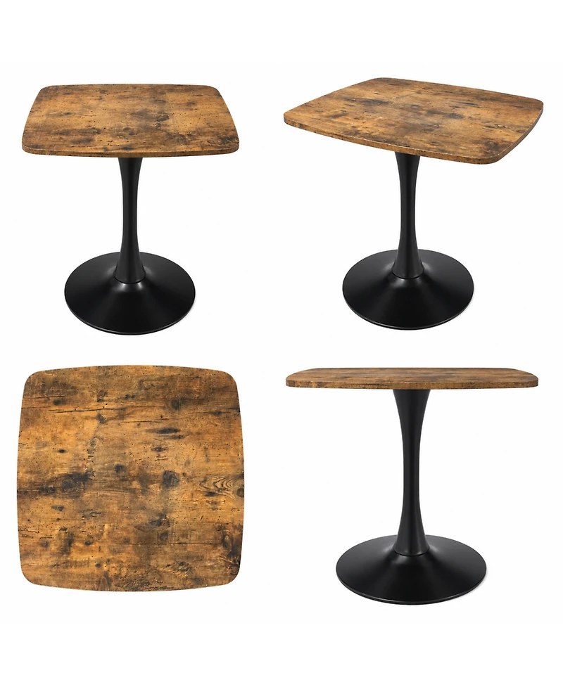 Streamdale Furniture Square 24" Mid-Century Modern Bistro Dining Table