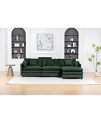 Streamdale Furniture Modern 3-Seat Sectional Sofa with Ottoman and Chaise Lounge