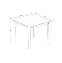 East West Furniture 3 Piece Dinette Set for Small Spaces