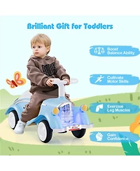 Sevorley Toddler Foot-to-Floor Ride-On Push Car with Horn, Lights and Storage, Ages 19-36 months