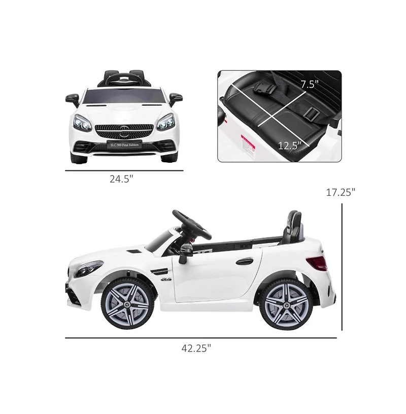 Sevorley 6V Kids Electric Ride-On Car with Parental Remote Control, 42.25"L x 24.5"W, Ages 3+