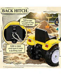 Sevorley Pedal-Powered Ride-On Excavator with Working Loader Bucket, Ages 3+