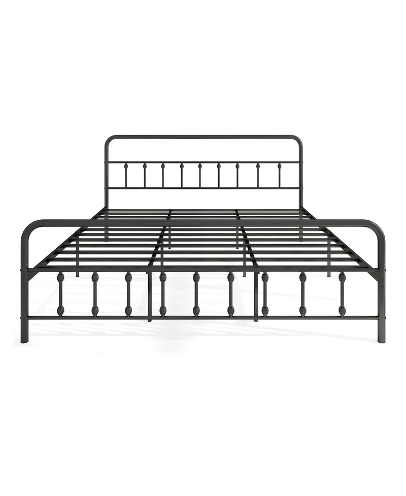 Mecale Bed Frame with Headboard and Under Bed Storage