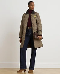 Lauren Ralph Womens Cord Collar Quilt