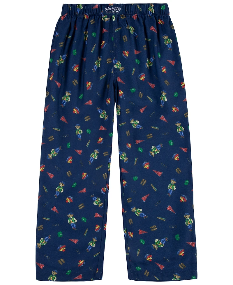 Polo Ralph Lauren Boys' 4-7 Bear Woven Pajama Pants
