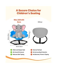 Sugift Sensory Spinning Swivel Chair for Kids Ages 3 to 12 with Non Slip Metal Base