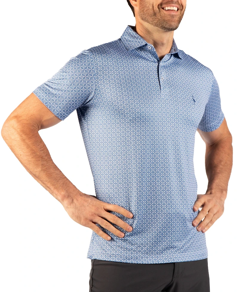 TailorByrd Men's Diamond Geo Performance Polo