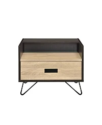 Flynama 1-Drawer Nightstand with Hairpin Legs