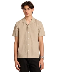 Michael Kors Men's Embroidered Camp Collar Short-Sleeve Shirt