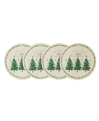 Avanti Trees Woven Braided Round Placemats, Set of 4