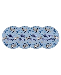 Avanti Happy Hanukkah Woven Braided Round Placemats, Set of 4