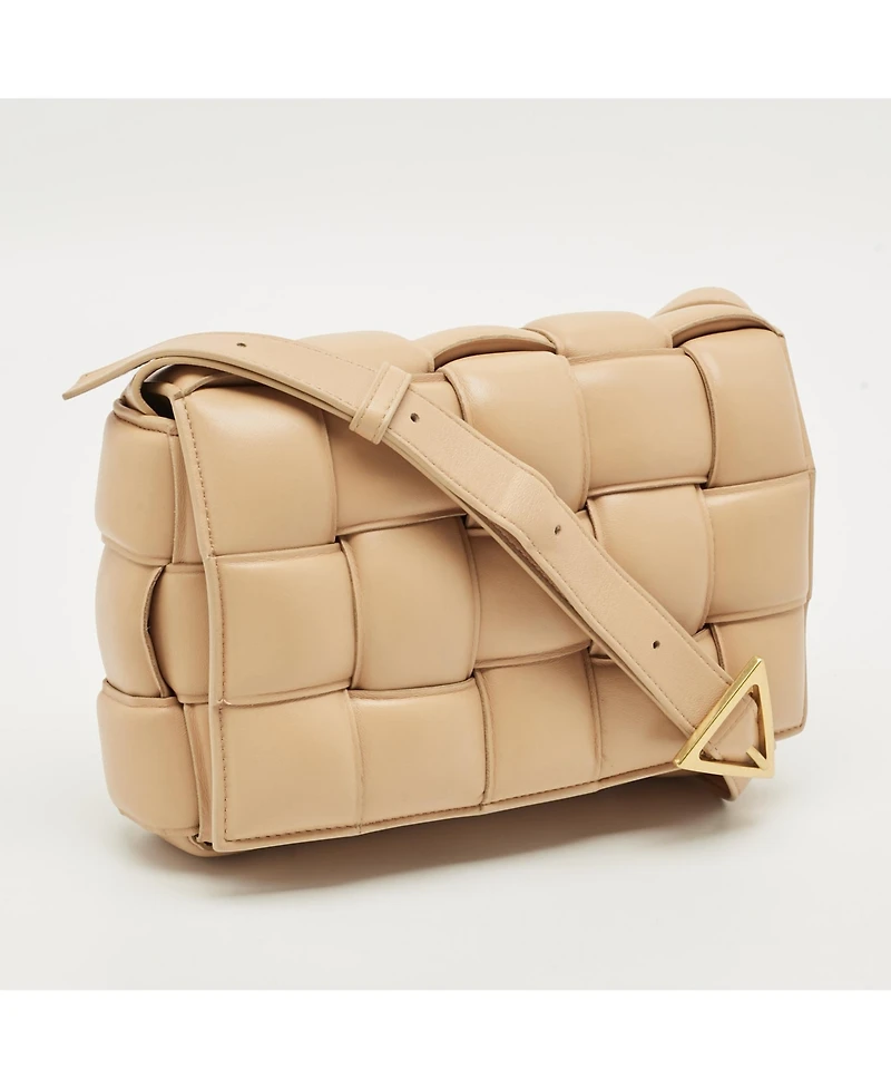 Pre-Owned Bottega Veneta Women's Padded Cassette Intreccio Leather Shoulder Bag