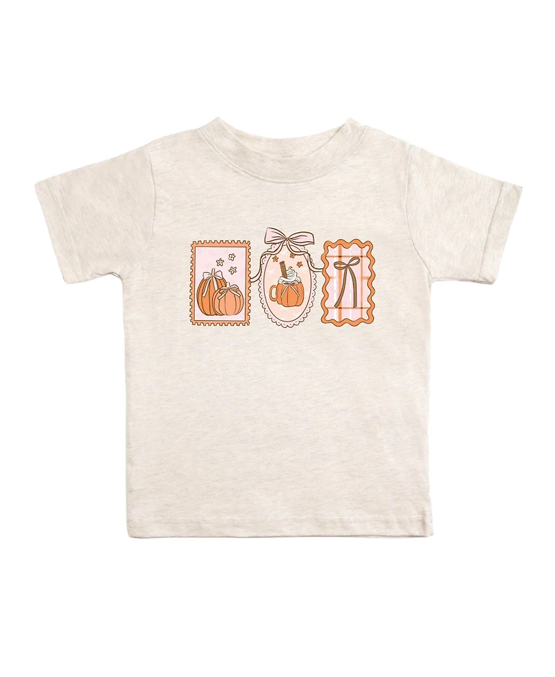 Sweet Wink Little Girls Pumpkin Cameo Short Sleeve T-Shirt