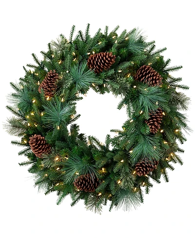 Balsam Hill 30" Mixed Pre-Lit Wreath