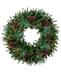Balsam Hill 30" Mixed Pre-Lit Wreath