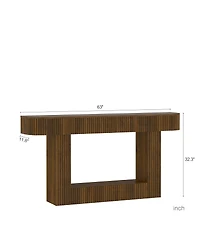 Streamdale Furniture62.9" Long Wooden Farmhouse Console Table for Living Room and Hallway